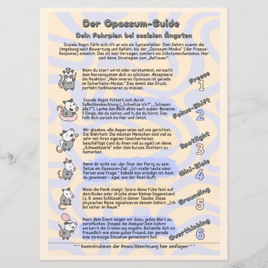 Sozialphobie Handout Psychoedukation *Download* 招待状 (正面)