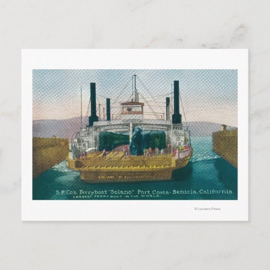SPフェリーボートソラーノのビュー波止場 ポストカード (正面)