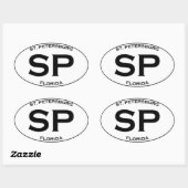 SP – サンクトペテルブルク・フロリダ 楕円形シール (シート)