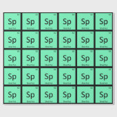 Sp - 砲丸投 陸上化学記号 ラッピングペーパー (フラット)