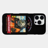 SP GS-4 デイライト蒸気機関車 ビンテージポスター iPhoneケース (裏面横)