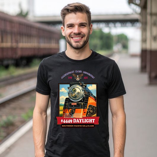 SP GS-4 デイライト蒸気機関車 ビンテージポスター Tシャツ