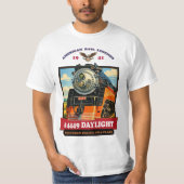 SP GS-4 デイライト4449 蒸気機関車 レトロプリント Tシャツ (正面)