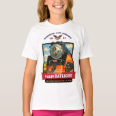 SP GS-4 デイライト4449 蒸気機関車 レトロプリント Tシャツ (正面)