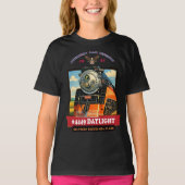 SP GS-4 デイライト 蒸気機関車 ビンテージポスター Tシャツ (正面)