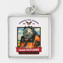 SP GS-4 Daylight 4449 Steam Locomotive Retro Print キーホルダー