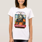 SP GS-4 Daylight 4449 Steam Locomotive Retro Print Tシャツ (正面)