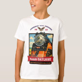 SP GS-4 Daylight 4449 Steam Locomotive Retro Print Tシャツ (正面)