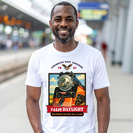SP GS-4 Daylight 4449 Steam Locomotive Retro Print Tシャツ