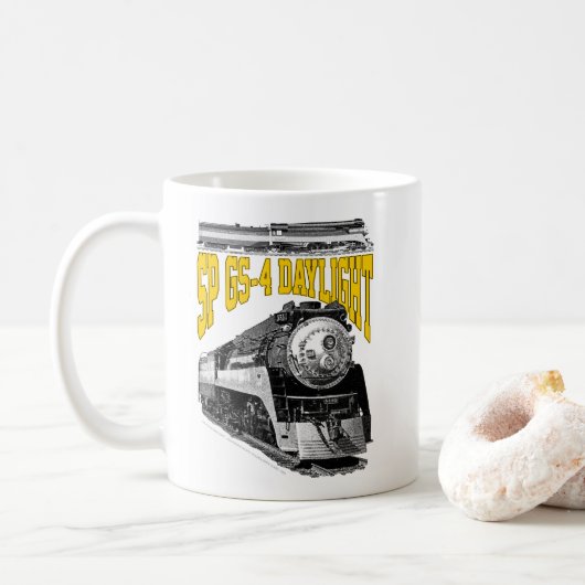 SP GS-4 Daylight 4449 Steam Train Locomotive コーヒーマグカップ (ドーナツ)