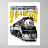 SP GS-4 Daylight 4449 Steam Train Locomotive ポスター (正面)