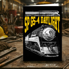 SP GS-4 Daylight Steam Locomotive. 4449 Train サンキューカード