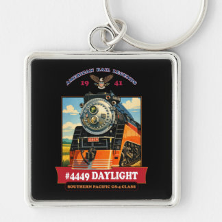 SP GS-4 Daylight Steam Locomotive Vintage Poster キーホルダー