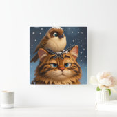 Spa スクエア壁時計 (ホーム)