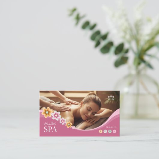 Spa, Beauty Therapist, Body Massage Spa 名刺 (スタンド正面)