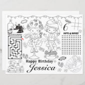 Spa birthday party activity coloring games (正面/裏面)