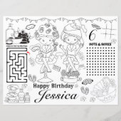 Spa birthday party activity coloring games (正面)