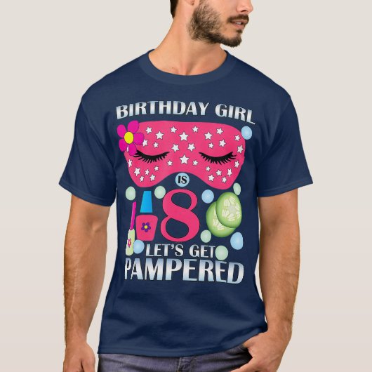 Spa Birthday Party Themed Birthday Girls Age Tシャツ (正面)