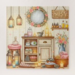Spa Cabinet Cozy Self-Care Scene Relaxing ジグソーパズル