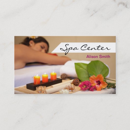 Spa Center & Massage Business card 名刺 (正面)