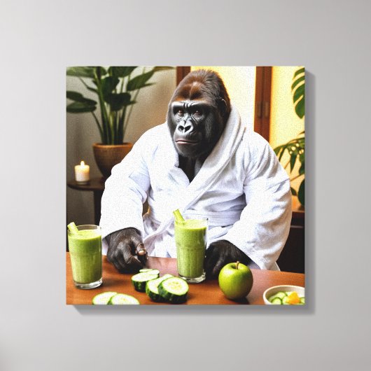 Spa Day Gorilla キャンバスプリント (正面)