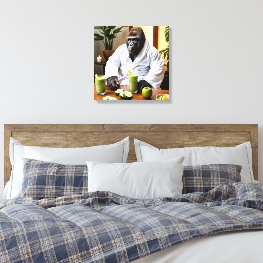 Spa Day Gorilla キャンバスプリント (インサイチュ (寝室))