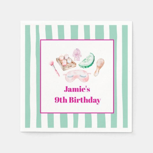 Spa Day Kid's Party  スタンダードカクテルナプキン (正面)