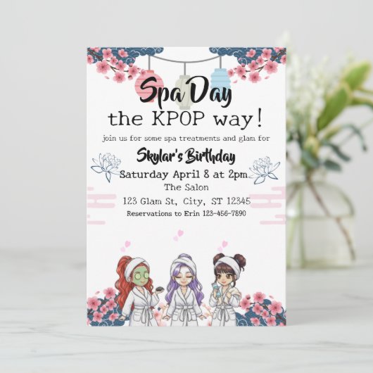Spa Day the KPOP Way birthday 招待状 (スタンド正面)
