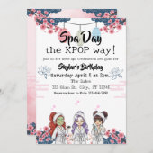 Spa Day the KPOP Way birthday 招待状 (正面/裏面)