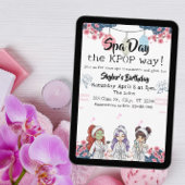 Spa Day the KPOP Way birthday 招待状
