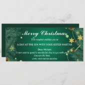 Spa Getaway Christmas Gift Voucher (正面/裏面)