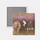 Spa Glitter Beauty Wellness Facial TreatmenT Women マグネット (正面/裏面)