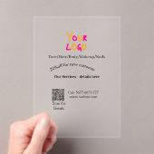 Spa massage salon discount offer services contact  アクリル招待状 (インサイチュ (ポータブル))