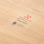 Spa massage salon discount offer services contact  アクリル招待状 (レイダウン)