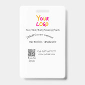 Spa massage salon discount offer services contact  バッジ (裏面)