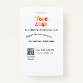 Spa massage salon discount offer services contact  バッジ (裏面)