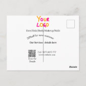 Spa massage salon discount offer services contact  ポストカード (裏面)