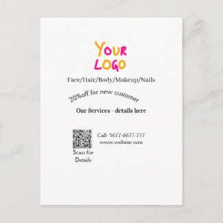 Spa massage salon discount offer services contact  ポストカード