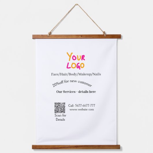Spa massage salon discount offer services contact  吊り下げ型タペストリー (正面)