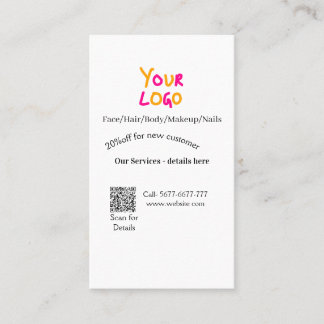 Spa massage salon discount offer services contact  名刺