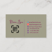 Spa Massage Therapists Business Card  名刺 (裏面)