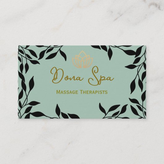 Spa Massage Therapists Business Card  名刺 (正面)