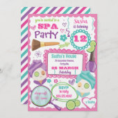 Spa Party Birthday Invitation 招待状 (正面/裏面)