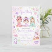 Spa Party Birthday Invitation 招待状 (スタンド正面)