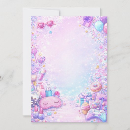 Spa Party Birthday Invitation | Pastel Spa Pamper  招待状 (裏面)