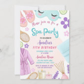 Spa Party Birthday Invitation, Spa Girl 招待状 (正面)