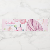 Spa Party Birthday, Sleepover, Slumber Party ペットボトルラベル (シングルラベル)