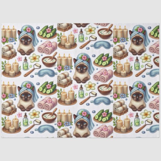 Spa party for Siamese Cat Lovers  薄葉紙 (正面)