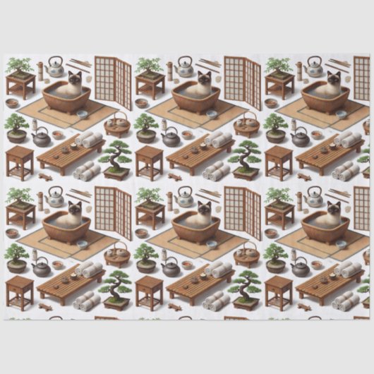 Spa party for Siamese Cat Lovers  薄葉紙 (正面)