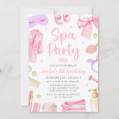Spa Party Girl Birthday Invitation 招待状 (正面)